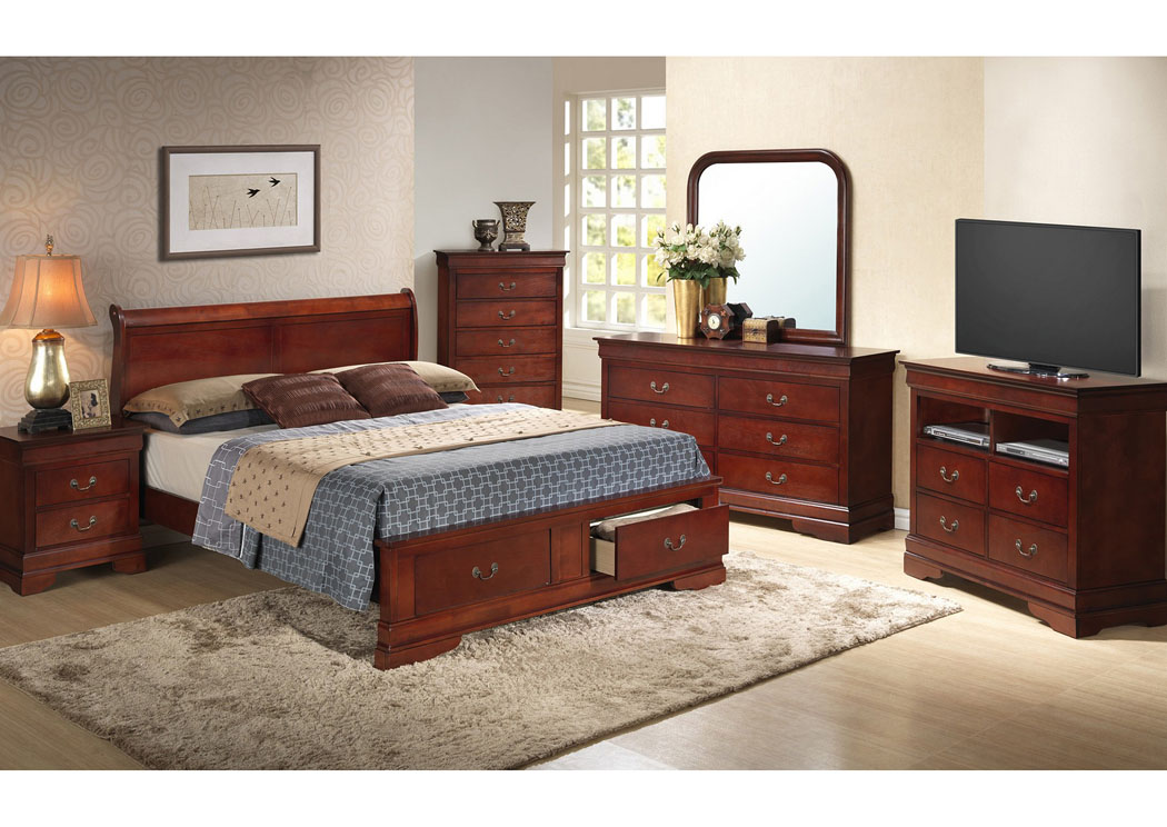 Cherry deals king bed